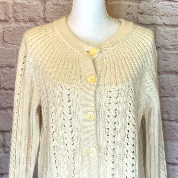 J.Jill Cream angora blend sweater, cream, large petite, minimalist, classic - Picture 4 of 6